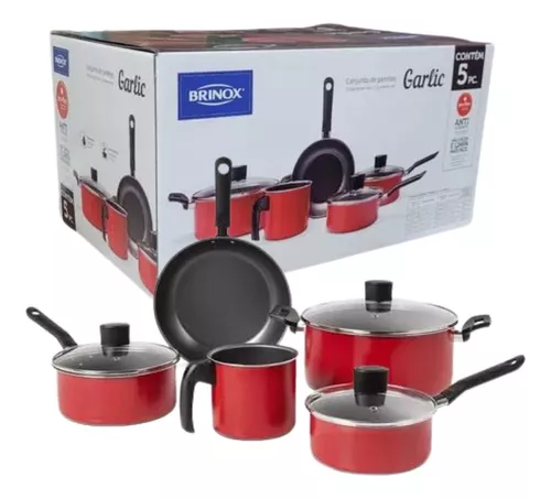Jogo de Panelas 4 Peças Brinox Vermelho